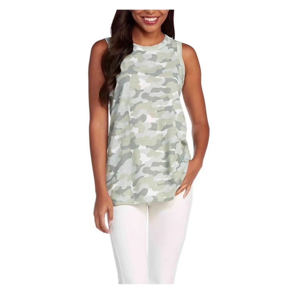 Mud Pie “Effie” Camo Sleeveless Women's Swing Top
